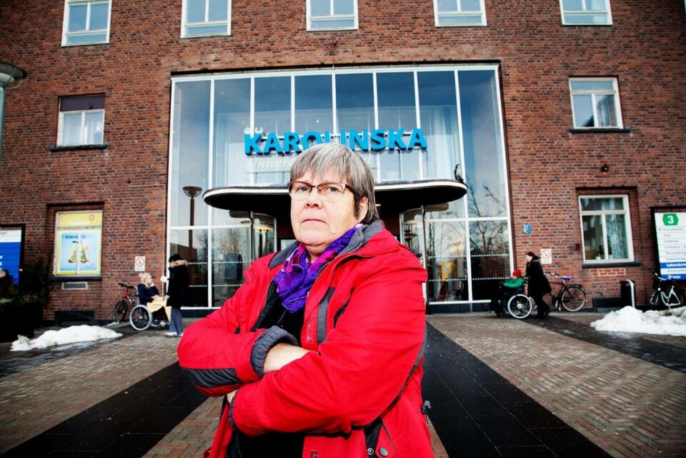 Huvudskyddsombudet Eva Håkansson på Karolinska universitetssjukhuset i Solna. Huvudskyddsombudet Eva Håkansson på Karolinska universitetssjukhuset i Solna.