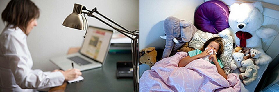 Vabba, vobba eller jobba är frågan för många föräldrar, speciellt i februari då många barn blir sjuka. Foto: TT-Bild