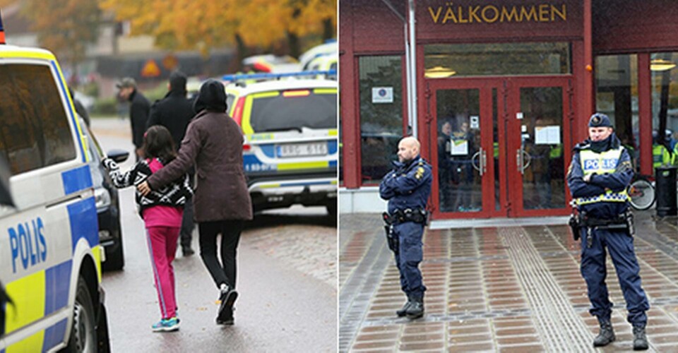 Den maskerade mannen tog sig in på Kronans skolan i Trollhättan på torsdagsförmiddagen och gav sig på en lärare och flera elever. På skolan går drygt 400 elever i årskurserna F-9. Foto: TT-Bild
