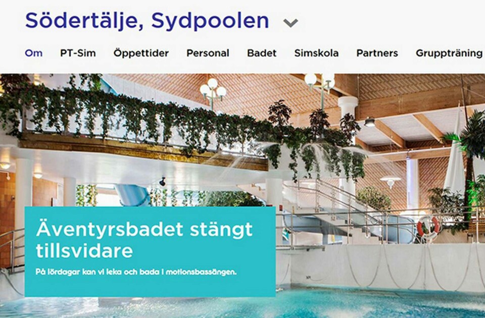 På Sydpoolens hemsida meddelas att badet håller stängt tills vidare.