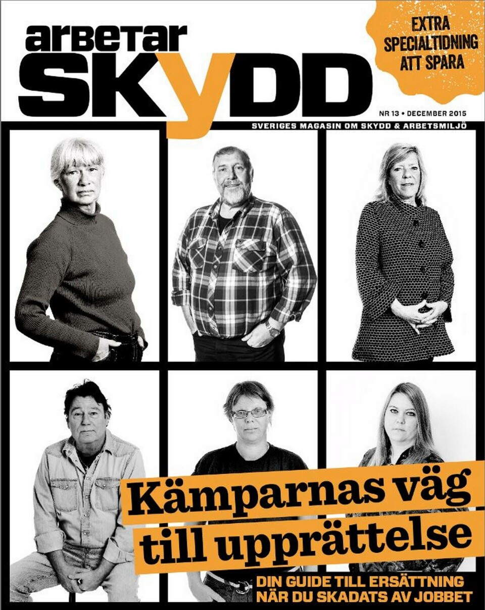 Extra tidning om arbetsskador av Arbetarskydd.