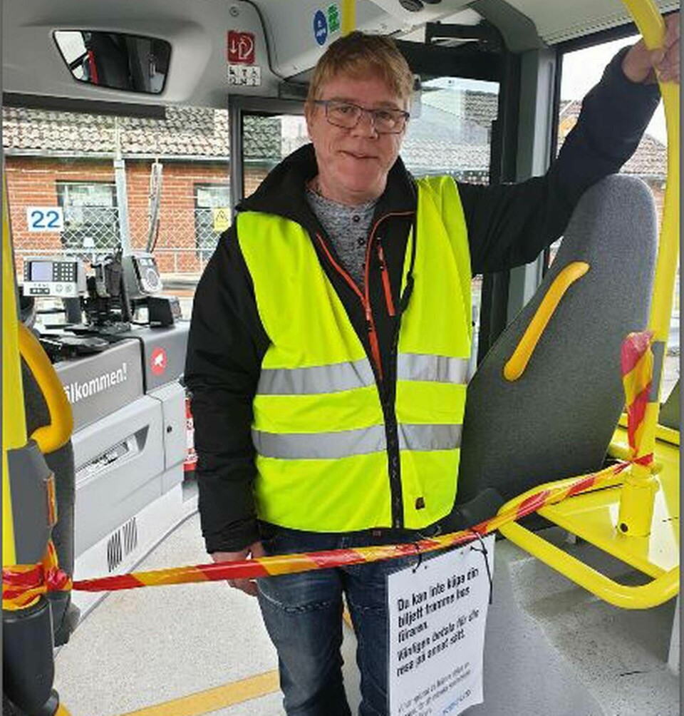Michael Lundgren är huvudskyddsombud för bussförare på Keolis i Jönköping. Arbetsmiljöverket gjorde samma bedömning som Michael Lundgren. Nu är det avspärrat fram till chaufförerna. Foto: Ulrika Karlström